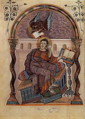 St. Mark,  ca. 778-820,  Codex Aureus of Lorsch 